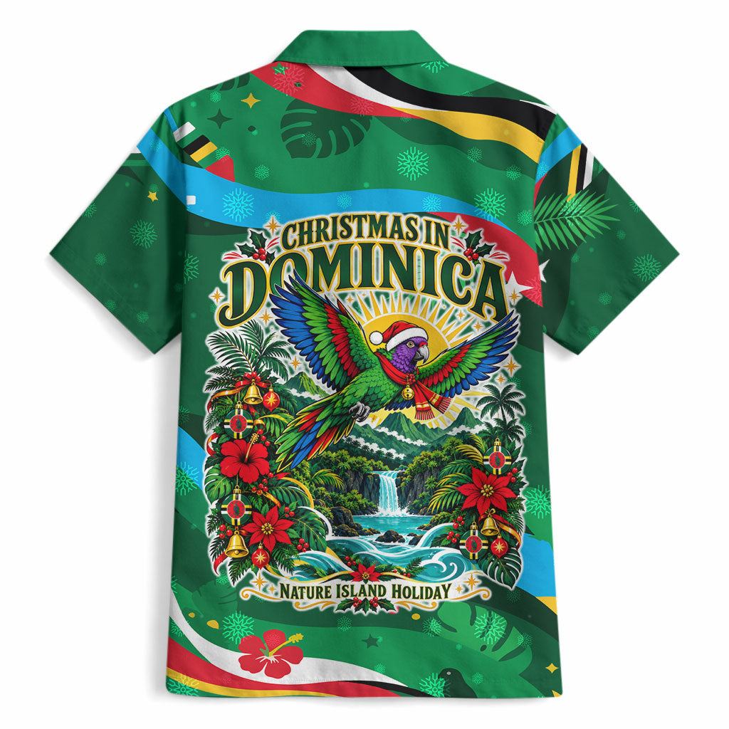 Dominica Sisserou Parrot Christmas Hawaiian Shirt Nature Island Tropical Botanical Winter Holiday