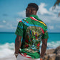 Dominica Sisserou Parrot Christmas Hawaiian Shirt Nature Island Tropical Botanical Winter Holiday