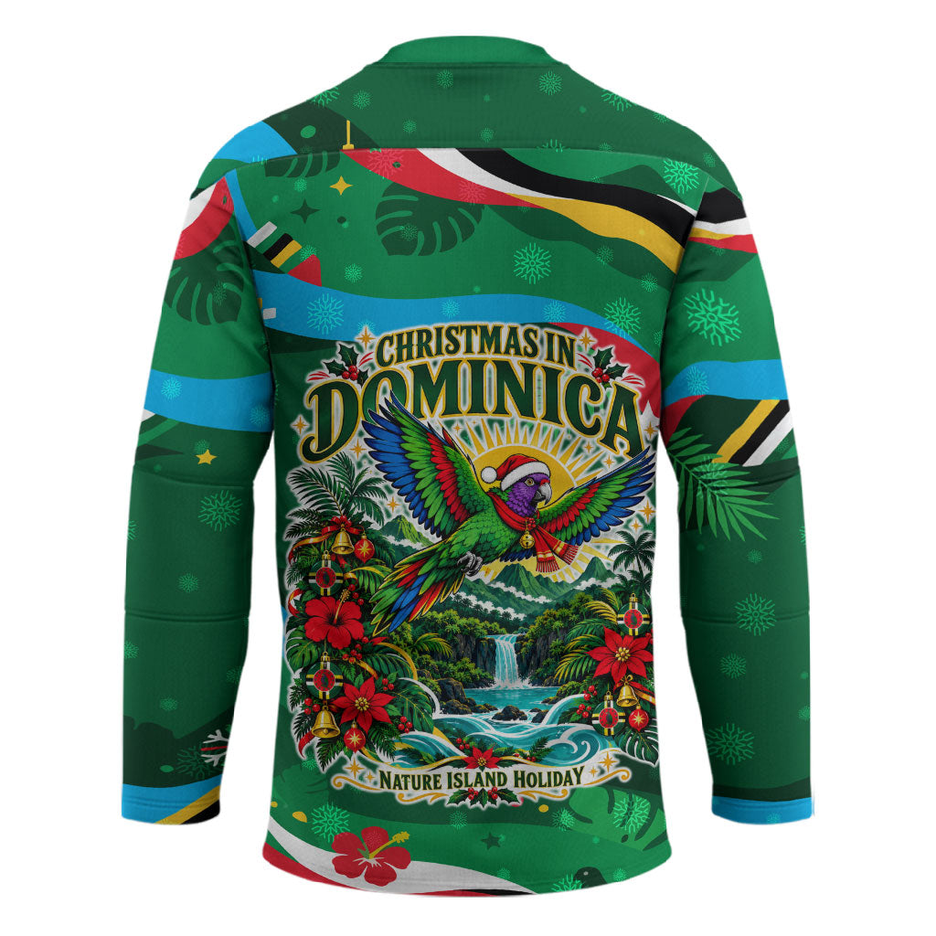 Dominica Sisserou Parrot Christmas Hockey Jersey Nature Island Tropical Botanical Winter Holiday