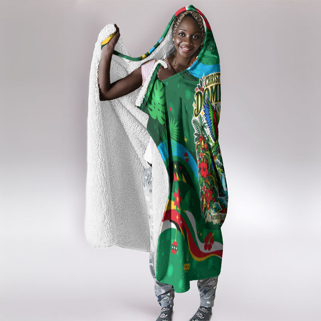 Dominica Sisserou Parrot Christmas Hooded Blanket Nature Island Tropical Botanical Winter Holiday