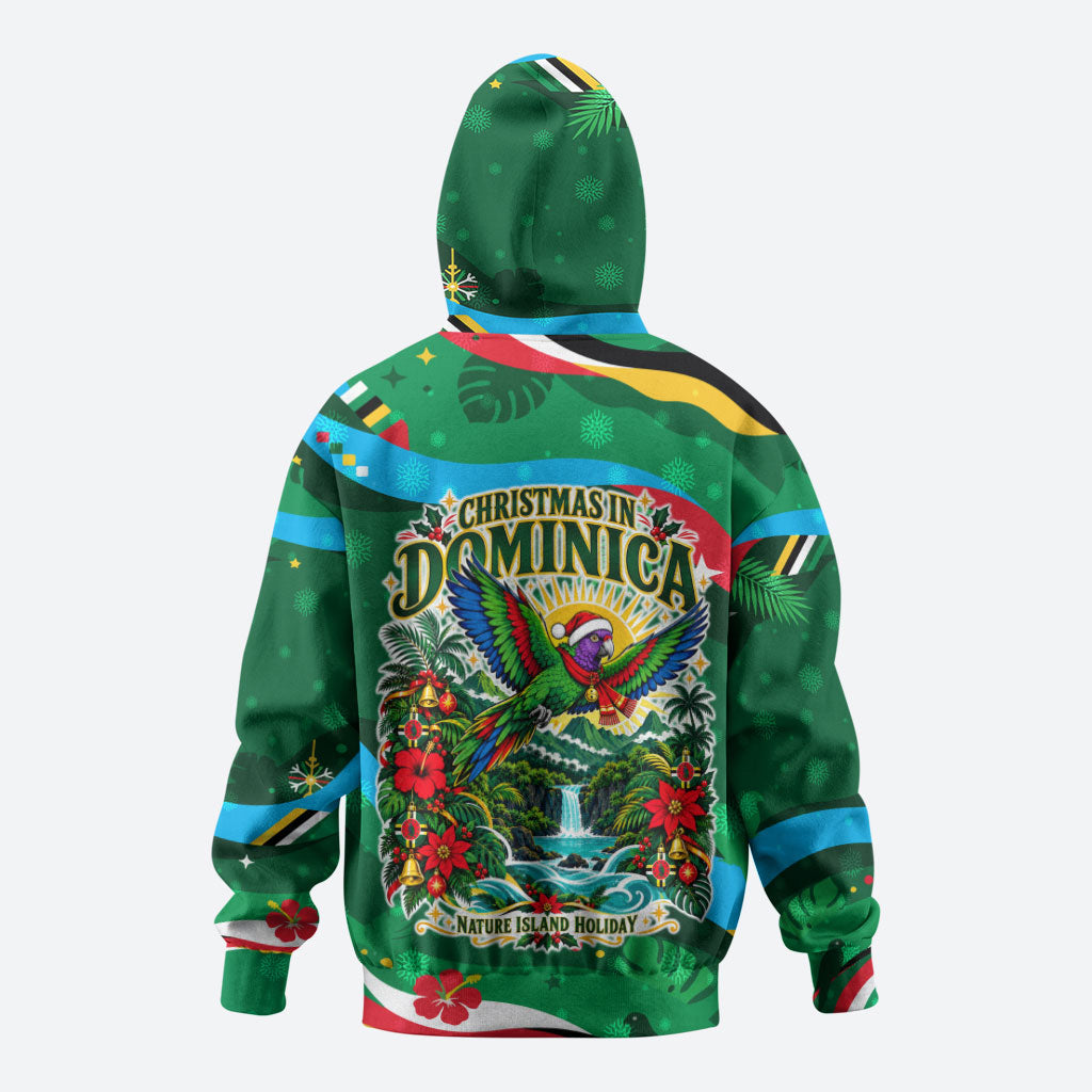 Dominica Sisserou Parrot Christmas Hoodie Nature Island Tropical Botanical Winter Holiday