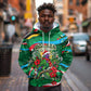 Dominica Sisserou Parrot Christmas Hoodie Nature Island Tropical Botanical Winter Holiday