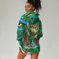 Dominica Sisserou Parrot Christmas Hoodie Dress Nature Island Tropical Botanical Winter Holiday