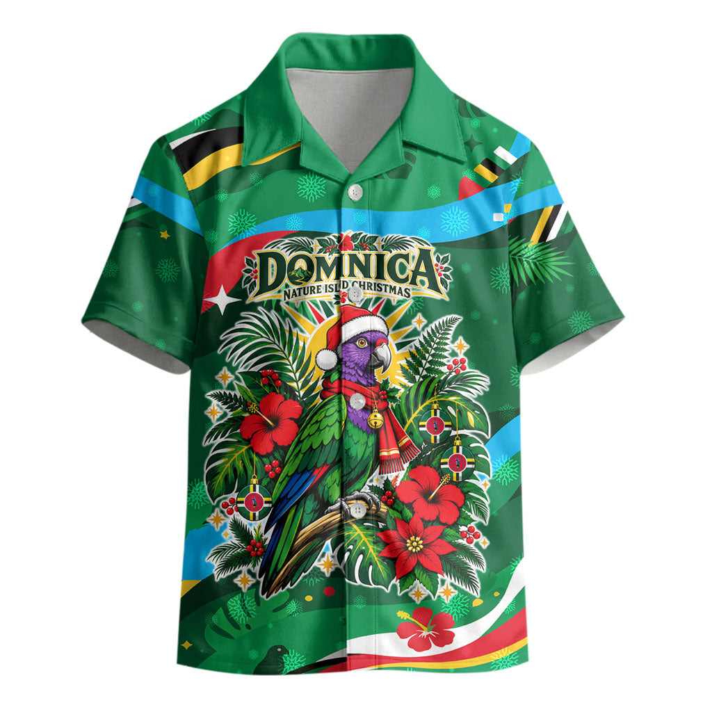 Dominica Sisserou Parrot Christmas Kid Hawaiian Shirt Nature Island Tropical Botanical Winter Holiday