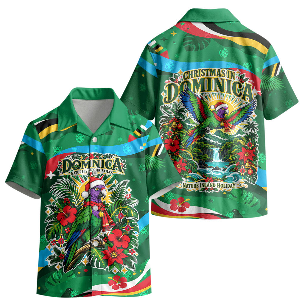 Dominica Sisserou Parrot Christmas Kid Hawaiian Shirt Nature Island Tropical Botanical Winter Holiday
