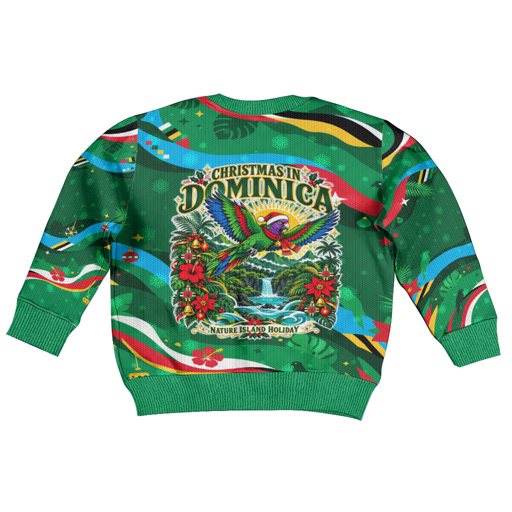 Dominica Sisserou Parrot Christmas Kid Ugly Christmas Sweater Nature Island Tropical Botanical Winter Holiday