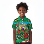 Dominica Sisserou Parrot Christmas Kid Polo Shirt Nature Island Tropical Botanical Winter Holiday