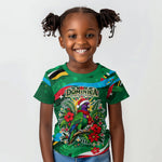 Dominica Sisserou Parrot Christmas Kid T shirt Nature Island Tropical Botanical Winter Holiday