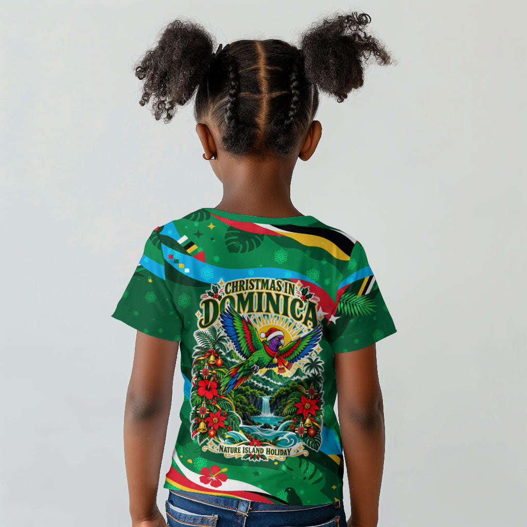 Dominica Sisserou Parrot Christmas Kid T shirt Nature Island Tropical Botanical Winter Holiday