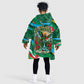 Dominica Sisserou Parrot Christmas Kid Wearable Blanket Hoodie Nature Island Tropical Botanical Winter Holiday