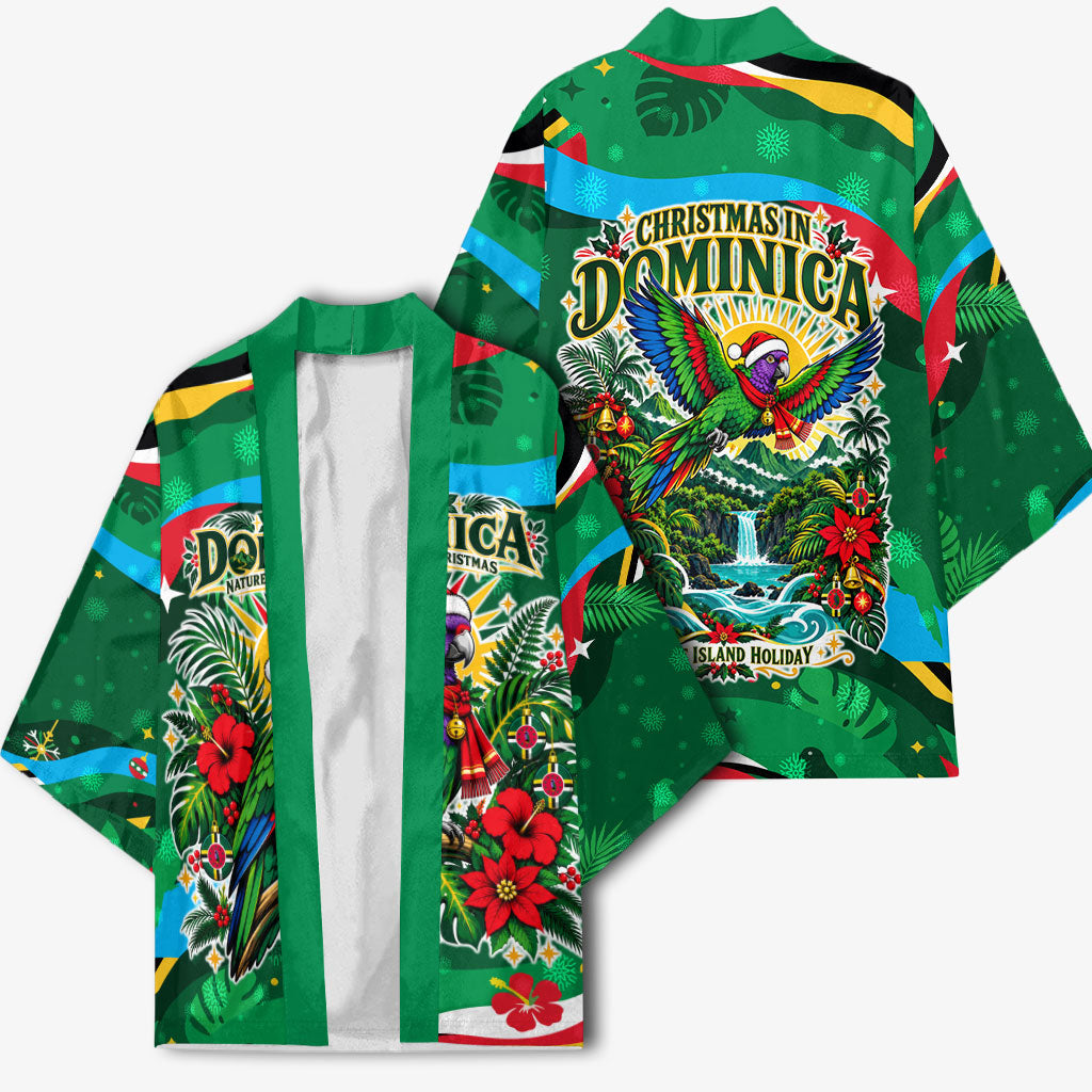 Dominica Sisserou Parrot Christmas Kimono Nature Island Tropical Botanical Winter Holiday