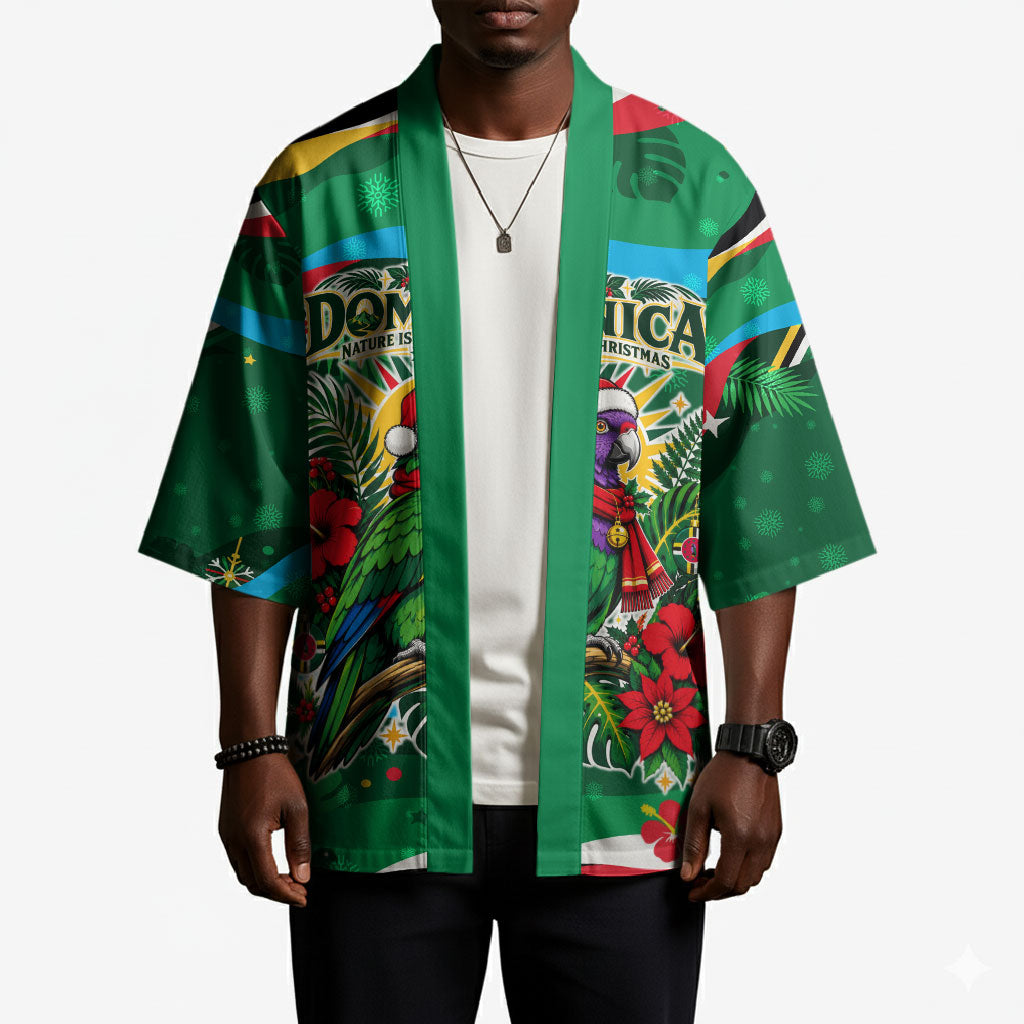 Dominica Sisserou Parrot Christmas Kimono Nature Island Tropical Botanical Winter Holiday