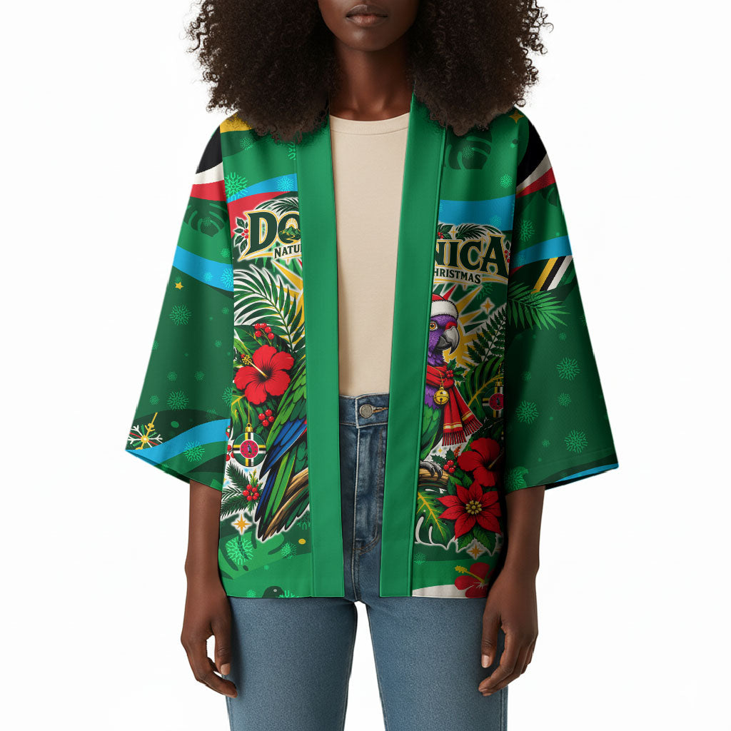 Dominica Sisserou Parrot Christmas Kimono Nature Island Tropical Botanical Winter Holiday