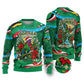 Dominica Sisserou Parrot Christmas Ugly Christmas Sweater Nature Island Tropical Botanical Winter Holiday