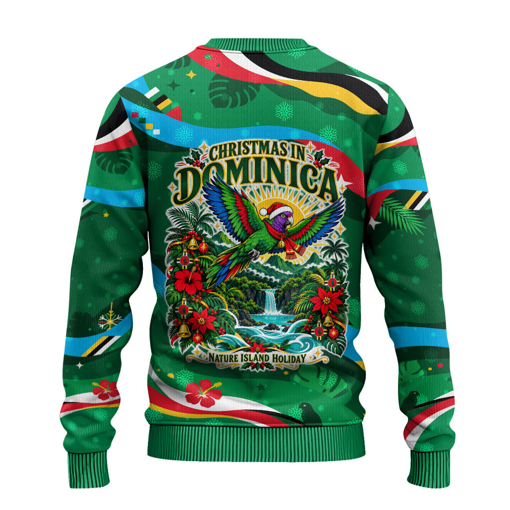 Dominica Sisserou Parrot Christmas Ugly Christmas Sweater Nature Island Tropical Botanical Winter Holiday