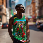 Dominica Sisserou Parrot Christmas Men Tank Top Nature Island Tropical Botanical Winter Holiday