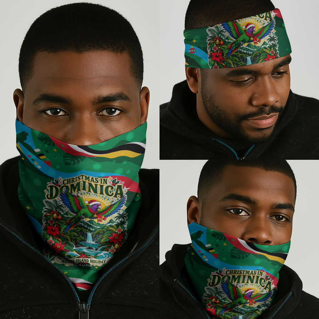 Dominica Sisserou Parrot Christmas Neck Gaiter Nature Island Tropical Botanical Winter Holiday