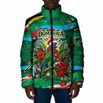 Dominica Sisserou Parrot Christmas Padded Jacket Nature Island Tropical Botanical Winter Holiday