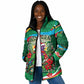 Dominica Sisserou Parrot Christmas Padded Jacket Nature Island Tropical Botanical Winter Holiday