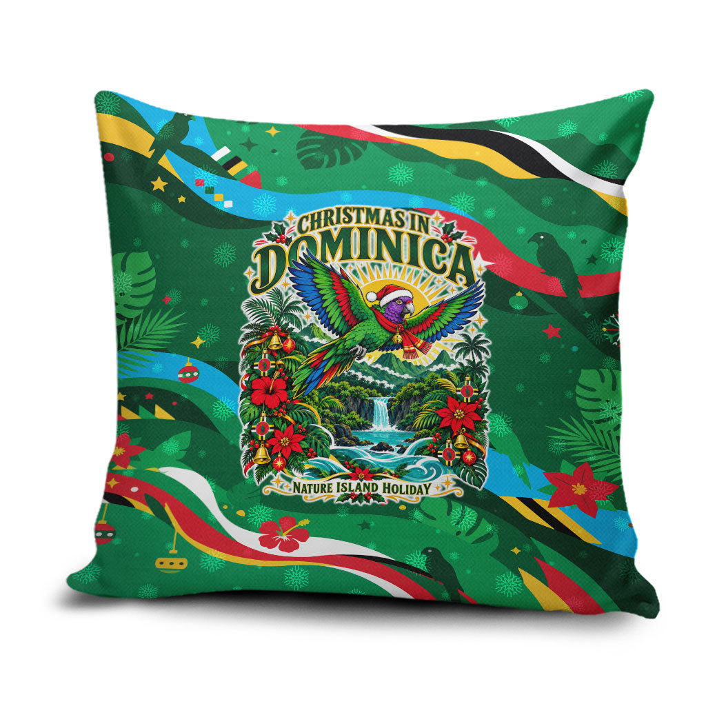 Dominica Sisserou Parrot Christmas Pillow Cover Nature Island Tropical Botanical Winter Holiday