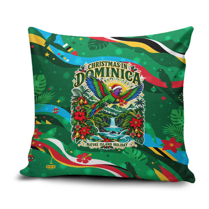 Dominica Sisserou Parrot Christmas Pillow Cover Nature Island Tropical Botanical Winter Holiday