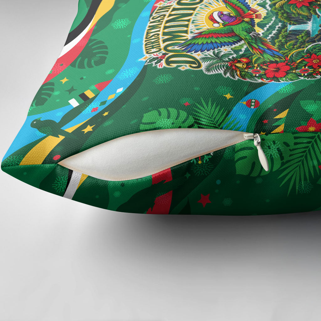 Dominica Sisserou Parrot Christmas Pillow Cover Nature Island Tropical Botanical Winter Holiday
