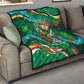 Dominica Sisserou Parrot Christmas Quilt Nature Island Tropical Botanical Winter Holiday