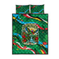 Dominica Sisserou Parrot Christmas Quilt Bed Set Nature Island Tropical Botanical Winter Holiday