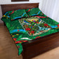 Dominica Sisserou Parrot Christmas Quilt Bed Set Nature Island Tropical Botanical Winter Holiday