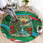 Dominica Sisserou Parrot Christmas Round Carpet Nature Island Tropical Botanical Winter Holiday