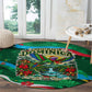 Dominica Sisserou Parrot Christmas Round Carpet Nature Island Tropical Botanical Winter Holiday