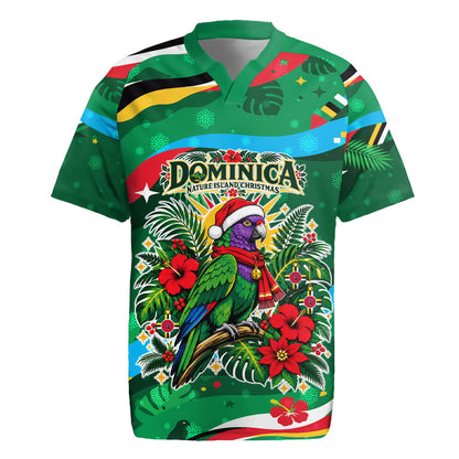 Dominica Sisserou Parrot Christmas Rugby Jersey Nature Island Tropical Botanical Winter Holiday