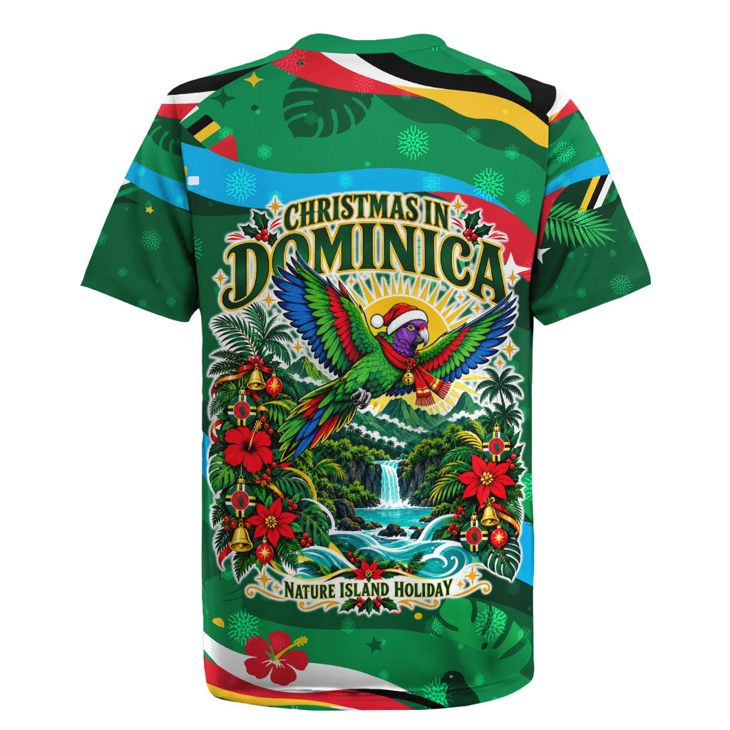 Dominica Sisserou Parrot Christmas Rugby Jersey Nature Island Tropical Botanical Winter Holiday