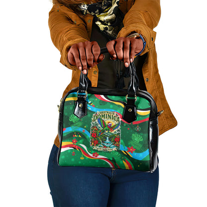 Dominica Sisserou Parrot Christmas Shoulder Handbag Nature Island Tropical Botanical Winter Holiday