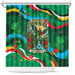 Dominica Sisserou Parrot Christmas Shower Curtain Nature Island Tropical Botanical Winter Holiday