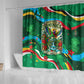 Dominica Sisserou Parrot Christmas Shower Curtain Nature Island Tropical Botanical Winter Holiday