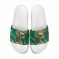 Dominica Sisserou Parrot Christmas Slide Sandals Nature Island Tropical Botanical Winter Holiday