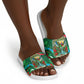 Dominica Sisserou Parrot Christmas Slide Sandals Nature Island Tropical Botanical Winter Holiday