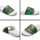 Dominica Sisserou Parrot Christmas Slide Sandals Nature Island Tropical Botanical Winter Holiday