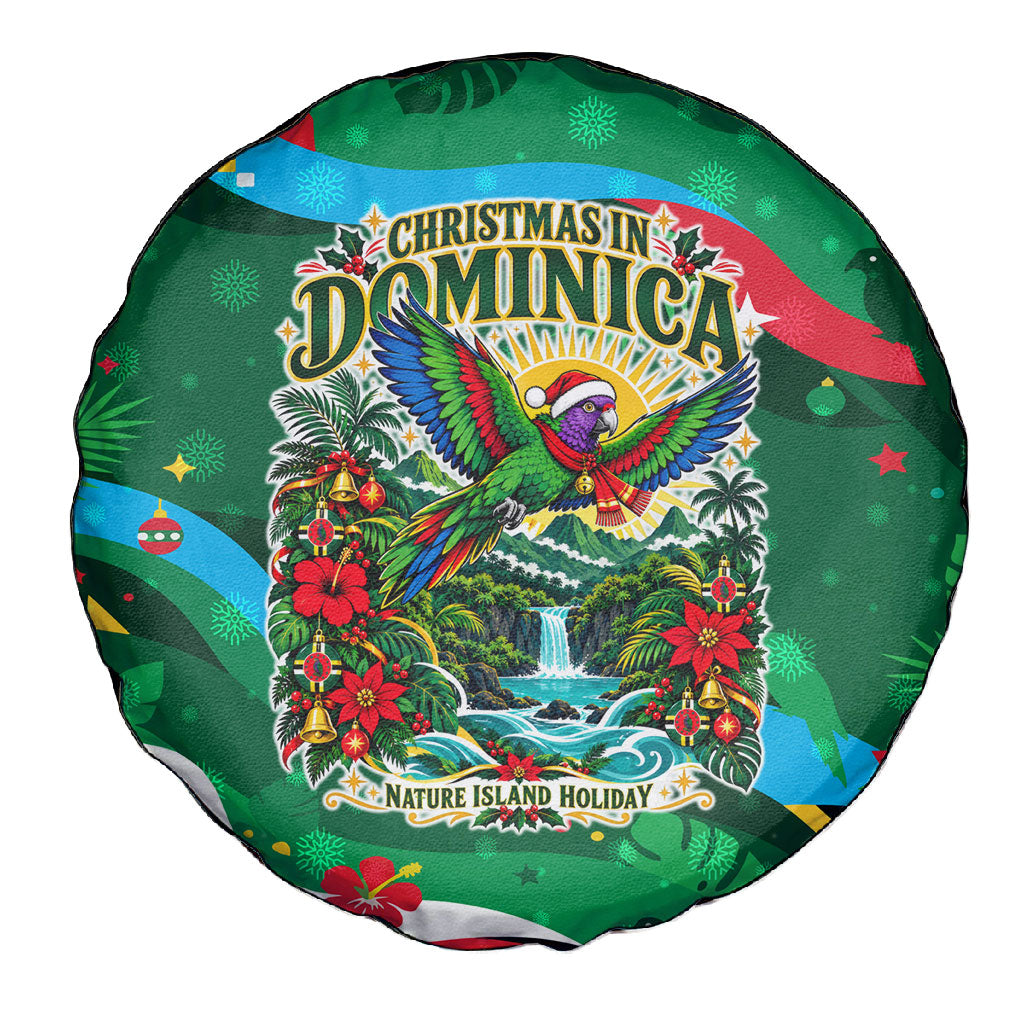 Dominica Sisserou Parrot Christmas Spare Tire Cover Nature Island Tropical Botanical Winter Holiday