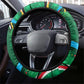 Dominica Sisserou Parrot Christmas Steering Wheel Cover Nature Island Tropical Botanical Winter Holiday