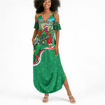 Dominica Sisserou Parrot Christmas Summer Maxi Dress Nature Island Tropical Botanical Winter Holiday
