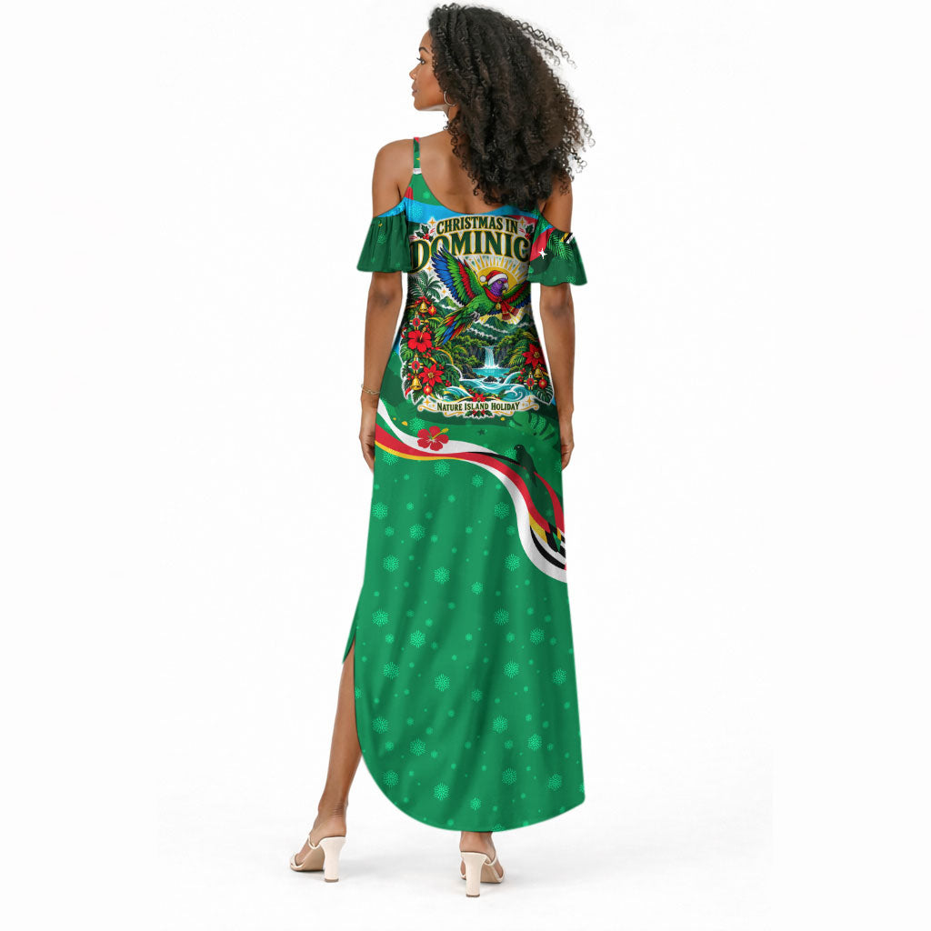 Dominica Sisserou Parrot Christmas Summer Maxi Dress Nature Island Tropical Botanical Winter Holiday