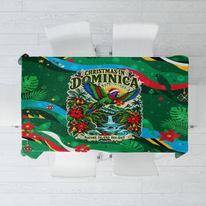 Dominica Sisserou Parrot Christmas Tablecloth Nature Island Tropical Botanical Winter Holiday