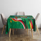 Dominica Sisserou Parrot Christmas Tablecloth Nature Island Tropical Botanical Winter Holiday