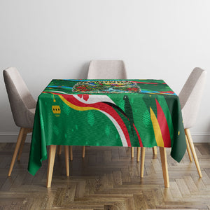 Dominica Sisserou Parrot Christmas Tablecloth Nature Island Tropical Botanical Winter Holiday