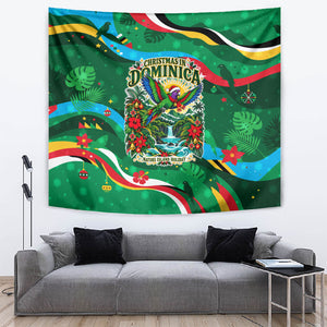 Dominica Sisserou Parrot Christmas Tapestry Nature Island Tropical Botanical Winter Holiday