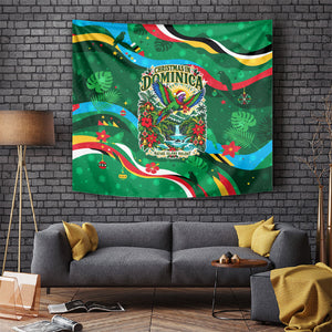 Dominica Sisserou Parrot Christmas Tapestry Nature Island Tropical Botanical Winter Holiday