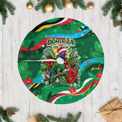 Dominica Sisserou Parrot Christmas Tree Skirt Nature Island Tropical Botanical Winter Holiday