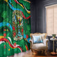 Dominica Sisserou Parrot Christmas Window Curtain Nature Island Tropical Botanical Winter Holiday